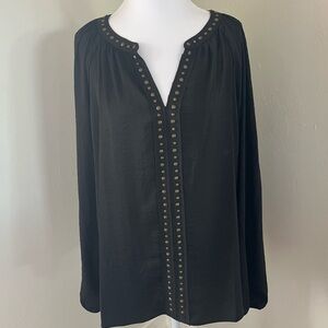 Vince Camuto Black Top with Gold Studs